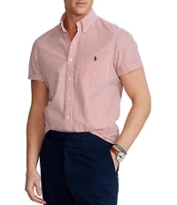 Polo Ralph Lauren Big & Tall Stripe Seersucker Short Sleeve Woven Shirt