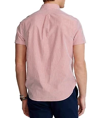 Polo Ralph Lauren Big & Tall Stripe Seersucker Short Sleeve Woven Shirt