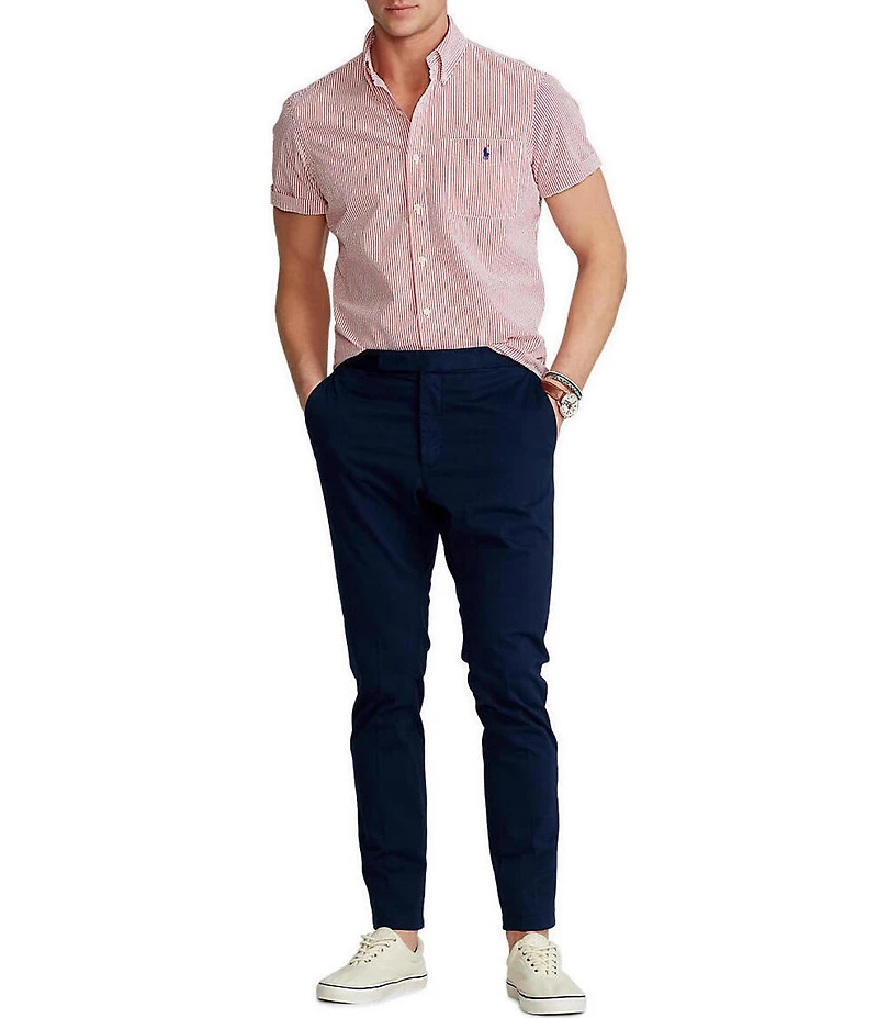 Polo Ralph Lauren Big & Tall Stripe Seersucker Short Sleeve Woven Shirt