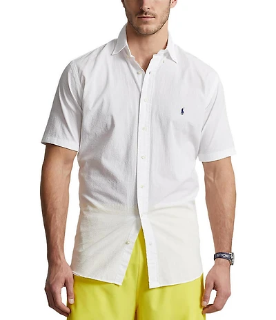 Polo Ralph Lauren Big & Tall Seersucker Short Sleeve Woven Shirt