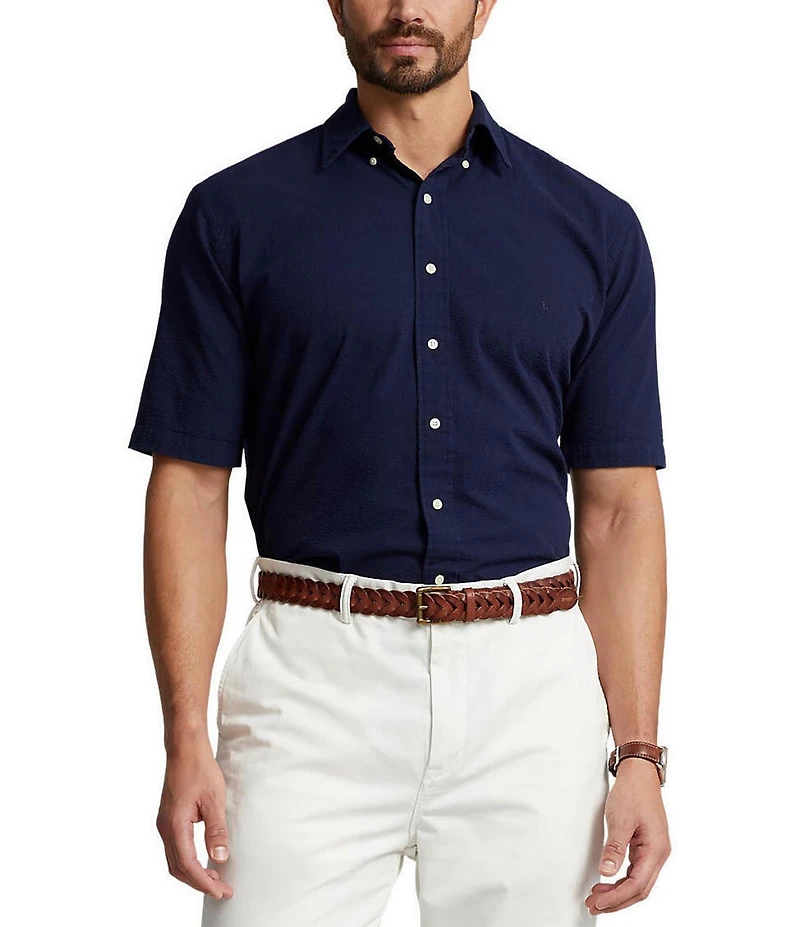 Polo Ralph Lauren Big & Tall Seersucker Short Sleeve Woven Shirt