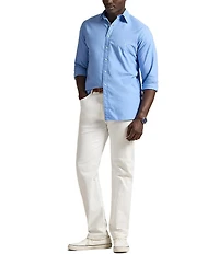 Polo Ralph Lauren Big & Tall Solid Garment-Dye Oxford Long Sleeve Woven Shirt