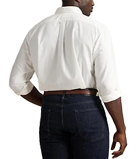 Polo Ralph Lauren Big & Tall Solid Garment-Dye Oxford Long Sleeve Woven Shirt