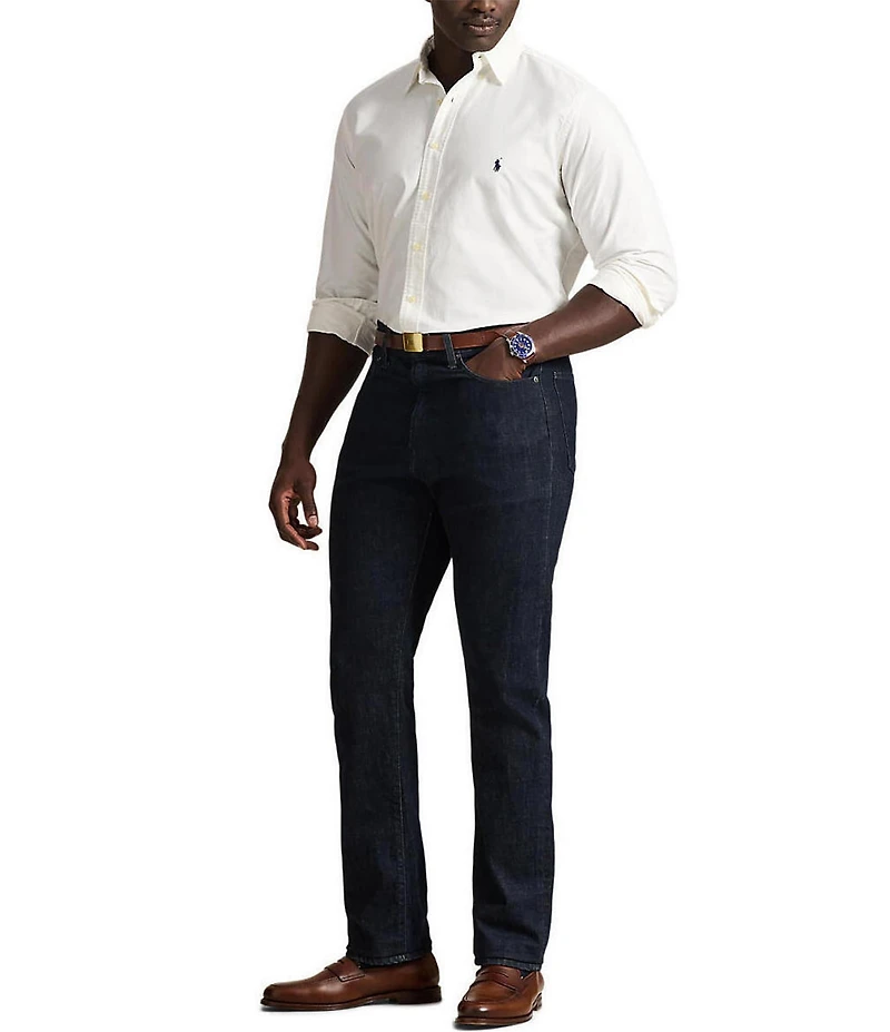 Polo Ralph Lauren Big & Tall Solid Garment-Dye Oxford Long Sleeve Woven Shirt