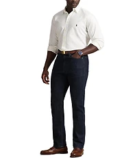 Polo Ralph Lauren Big & Tall Solid Garment-Dye Oxford Long Sleeve Woven Shirt