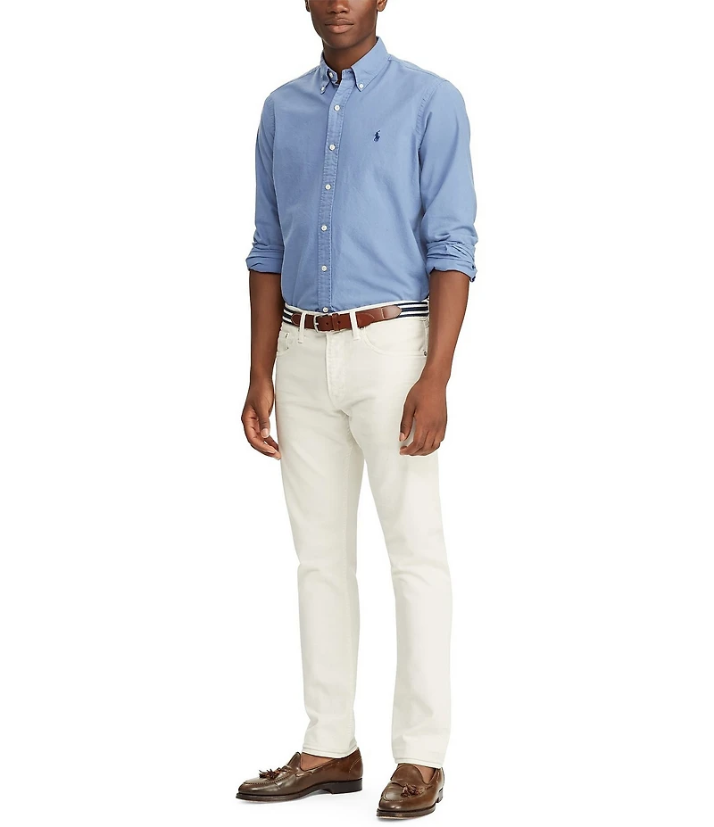 Polo Ralph Lauren Big & Tall Solid Garment-Dye Oxford Long Sleeve Woven Shirt
