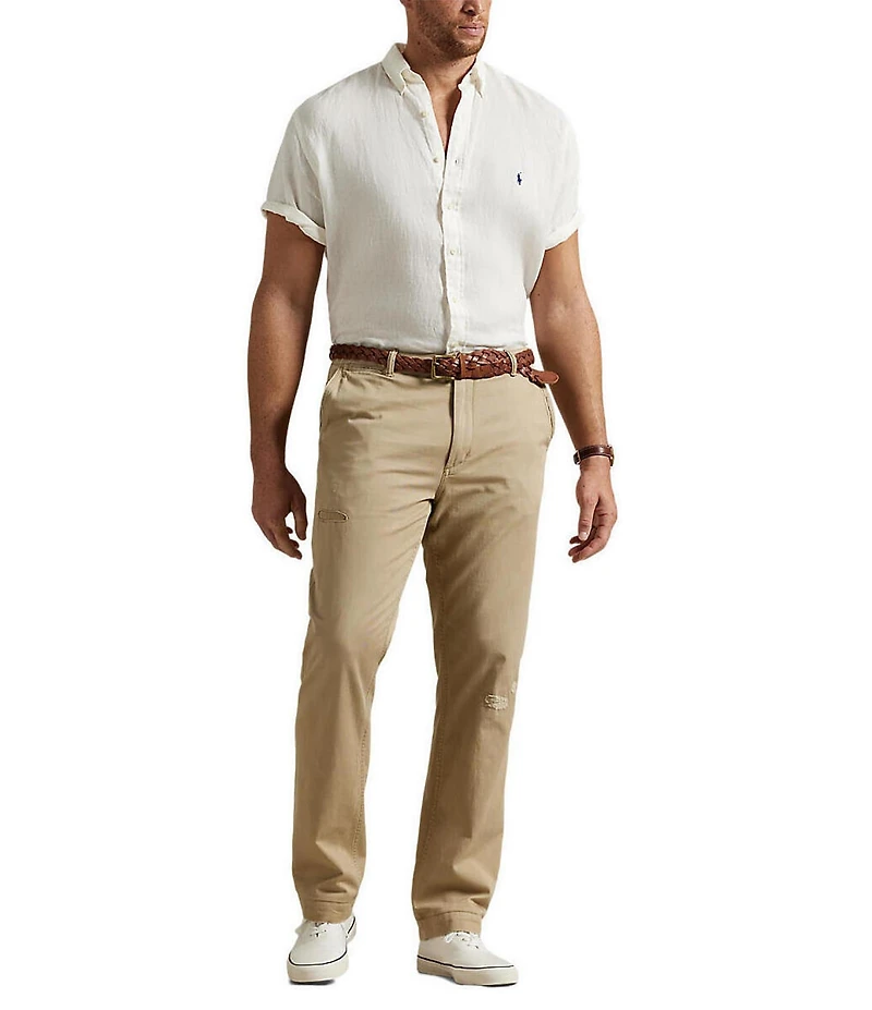 Polo Ralph Lauren Big & Tall Solid Linen Short Sleeve Woven Shirt