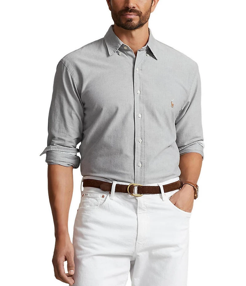 Polo Ralph Lauren Big & Tall Solid Oxford Long Sleeve Woven Shirt