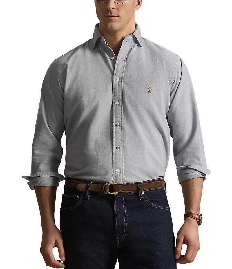 Polo Ralph Lauren Big & Tall Solid Oxford Long Sleeve Woven Shirt