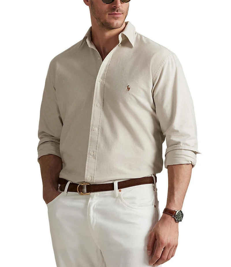 Polo Ralph Lauren Big & Tall Solid Oxford Long Sleeve Woven Shirt