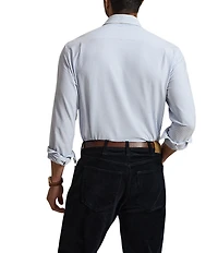 Polo Ralph Lauren Big & Tall Striped Stretch Knit Oxford Long Sleeve Woven Shirt