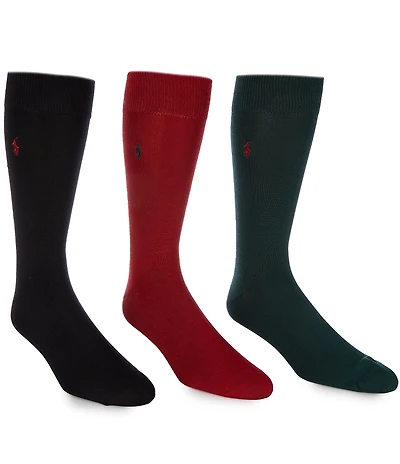 Polo Ralph Lauren Big & Tall Super Soft Dress Socks 3-Pack