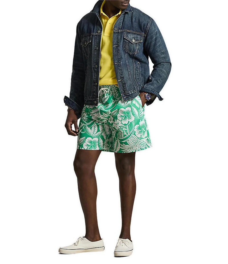 Polo Ralph Lauren Big & Tall Traveler Classic Fit Floral Print 6.5#double; Inseam and 7.5#double; Inseam Swim Trunks
