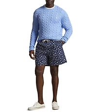 Polo Ralph Lauren Big & Tall Traveler Palm Tree Print 6.5#double; Inseam and 7.5#double; Inseam Swim Trunks