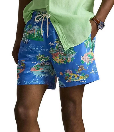 Polo Ralph Lauren Big & Tall Traveler Polo Bear 6.5#double; Inseam and 7.5#double; Inseam Swim Trunks