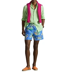 Polo Ralph Lauren Big & Tall Traveler Polo Bear 6.5#double; Inseam and 7.5#double; Inseam Swim Trunks