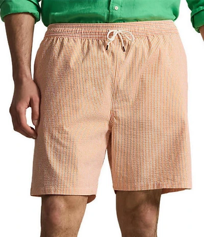 Polo Ralph Lauren Big & Tall Traveler Seersucker Stripe 6.5#double; Inseam and 7.5#double; Inseam Swim Trunks