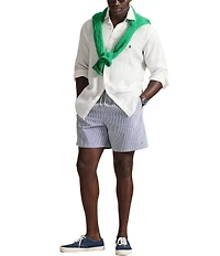 Polo Ralph Lauren Big & Tall Traveler Seersucker Stripe 6.5#double; Inseam and 7.5#double; Inseam Swim Trunks