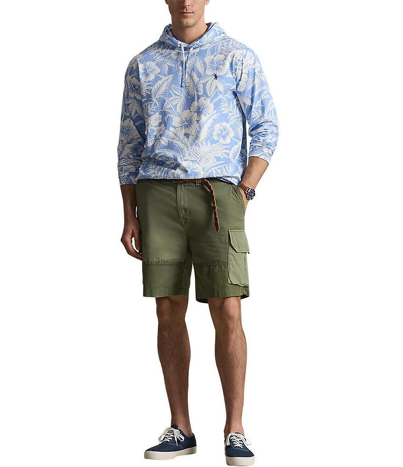 Polo Ralph Lauren Big & Tall Tropical Jersey Long Sleeve Hoodie T-Shirt