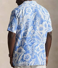 Polo Ralph Lauren Big & Tall Tropical-Print Short Sleeve Linen Shirt