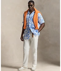 Polo Ralph Lauren Big & Tall Tropical-Print Short Sleeve Linen Shirt