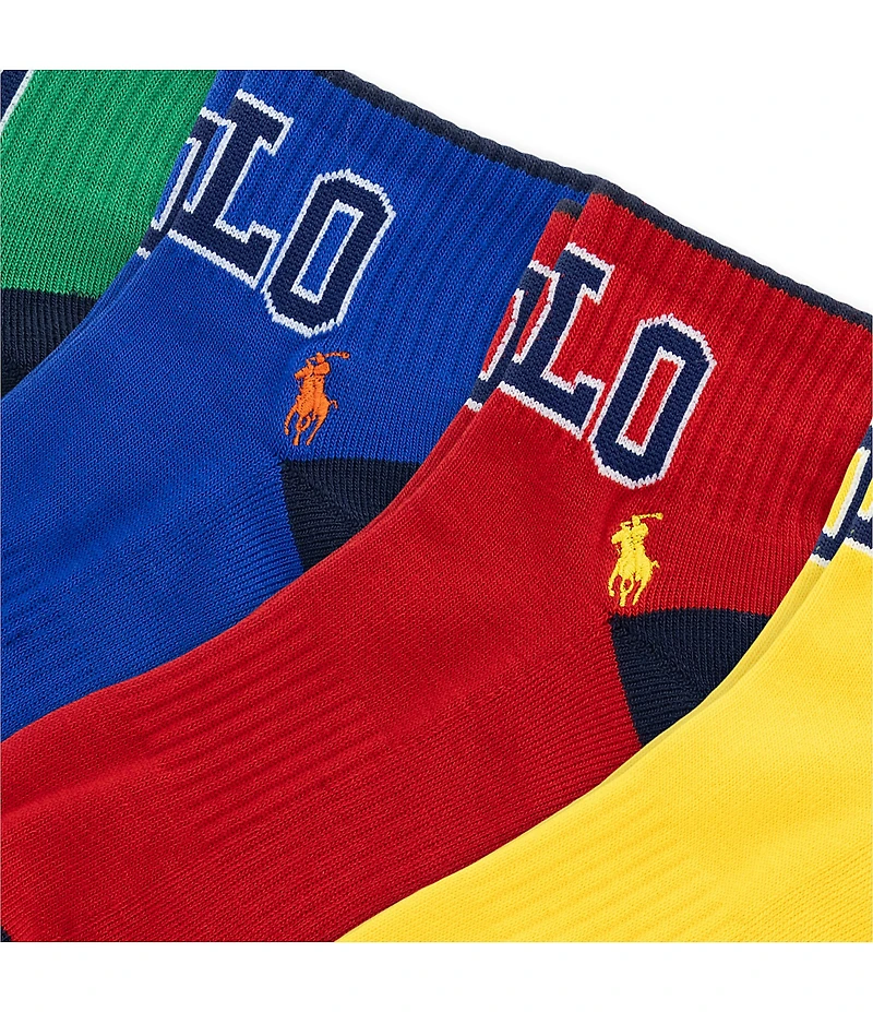 Polo Ralph Lauren Big & Tall Varsity Polo Logo Quarter Socks 6-Pack