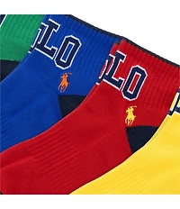 Polo Ralph Lauren Big & Tall Varsity Polo Logo Quarter Socks 6-Pack