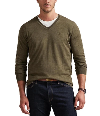 Polo Ralph Lauren Big & Tall Washable Wool V-Neck Sweater