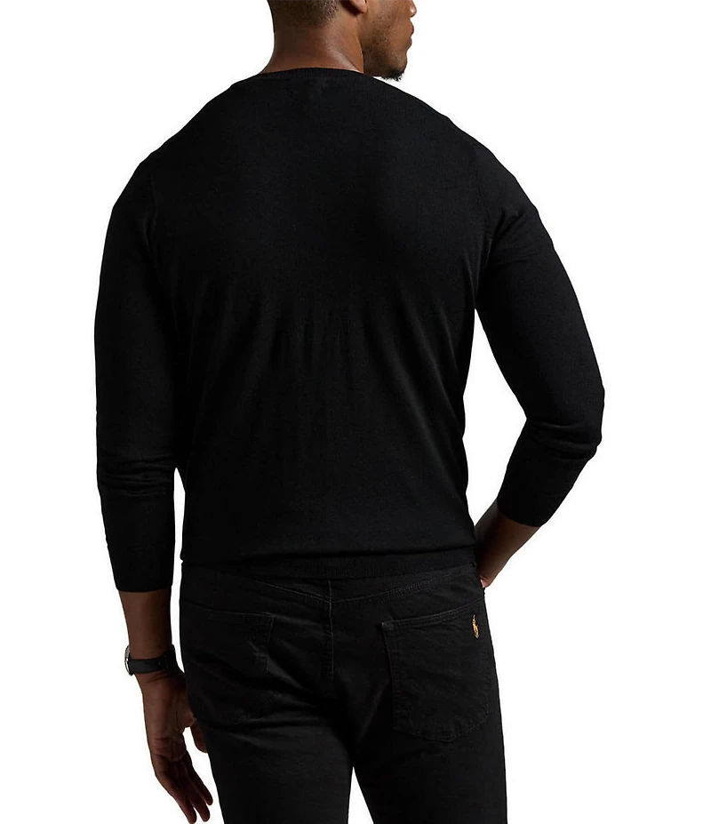 Polo Ralph Lauren Big & Tall Washable Wool V-Neck Sweater