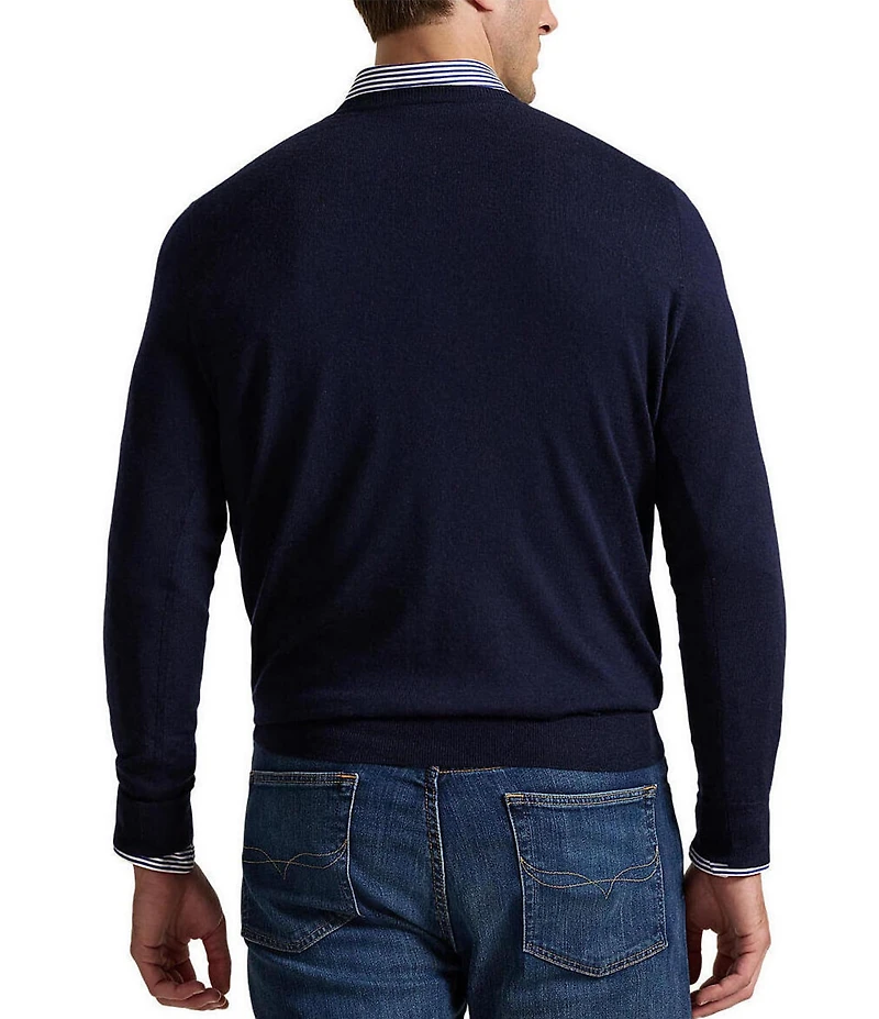 Polo Ralph Lauren Big & Tall Washable Wool V-Neck Sweater