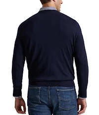 Polo Ralph Lauren Big & Tall Washable Wool V-Neck Sweater