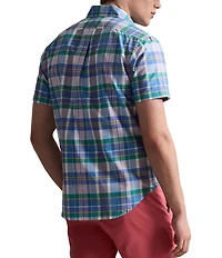 Polo Ralph Lauren Big and Tall Plaid Oxford Short Sleeve Woven Shirt