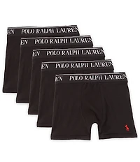 Polo Ralph Lauren Big Boys Cotton Stretch Boxer Brief 5-Pack