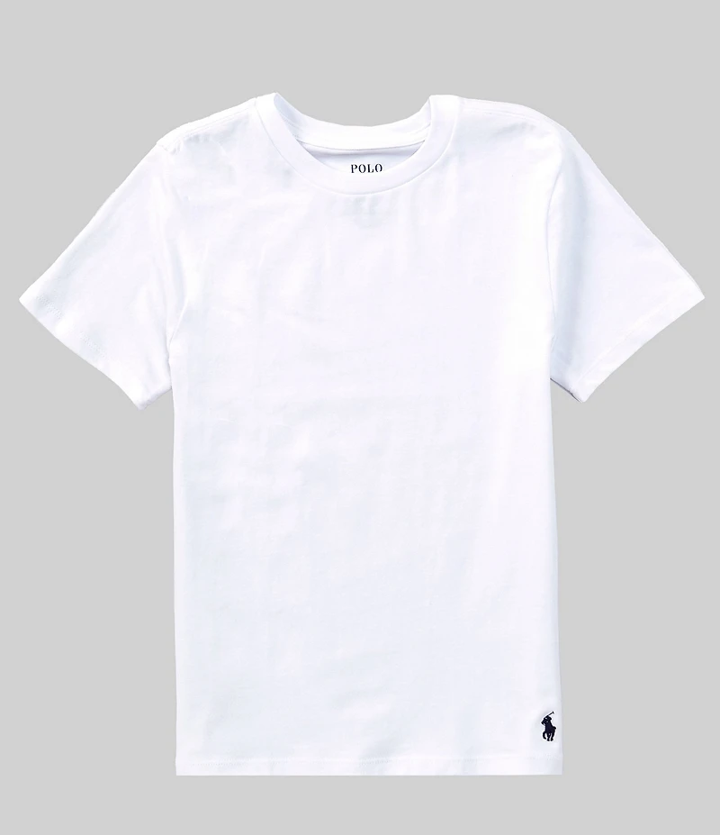 Polo Ralph Lauren Big Boys Short Sleeve Cotton Crew Undershirts 5-Pack