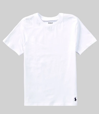 Polo Ralph Lauren Big Boys Short Sleeve Cotton Crew Undershirts 5-Pack
