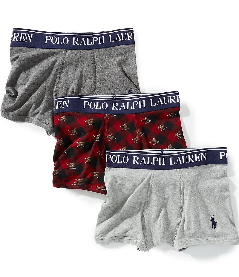 Polo Ralph Lauren Big Boys Cotton Stretch Boxer Brief 3-Pack