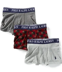 Polo Ralph Lauren Big Boys Cotton Stretch Boxer Brief 3-Pack