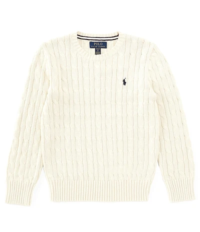Polo Ralph Lauren Big Boys Long Sleeve Cable-Knit Sweater