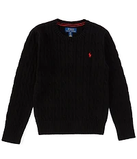 Polo Ralph Lauren Big Boys Long Sleeve Cable-Knit Sweater