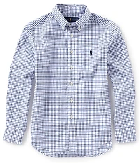 Polo Ralph Lauren Big Boys Long-Sleeve Checked Plaid Poplin Shirt