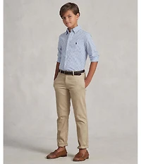 Polo Ralph Lauren Big Boys Long-Sleeve Checked Plaid Poplin Shirt