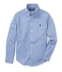 Polo Ralph Lauren Big Boys Long Sleeve Gingham Poplin Sportshirt