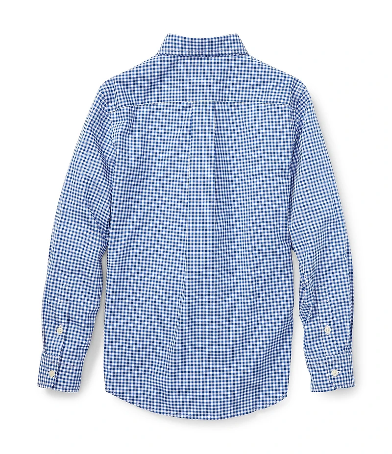 Polo Ralph Lauren Big Boys Long Sleeve Gingham Poplin Sportshirt