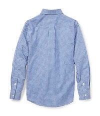 Polo Ralph Lauren Big Boys Long Sleeve Gingham Poplin Sportshirt