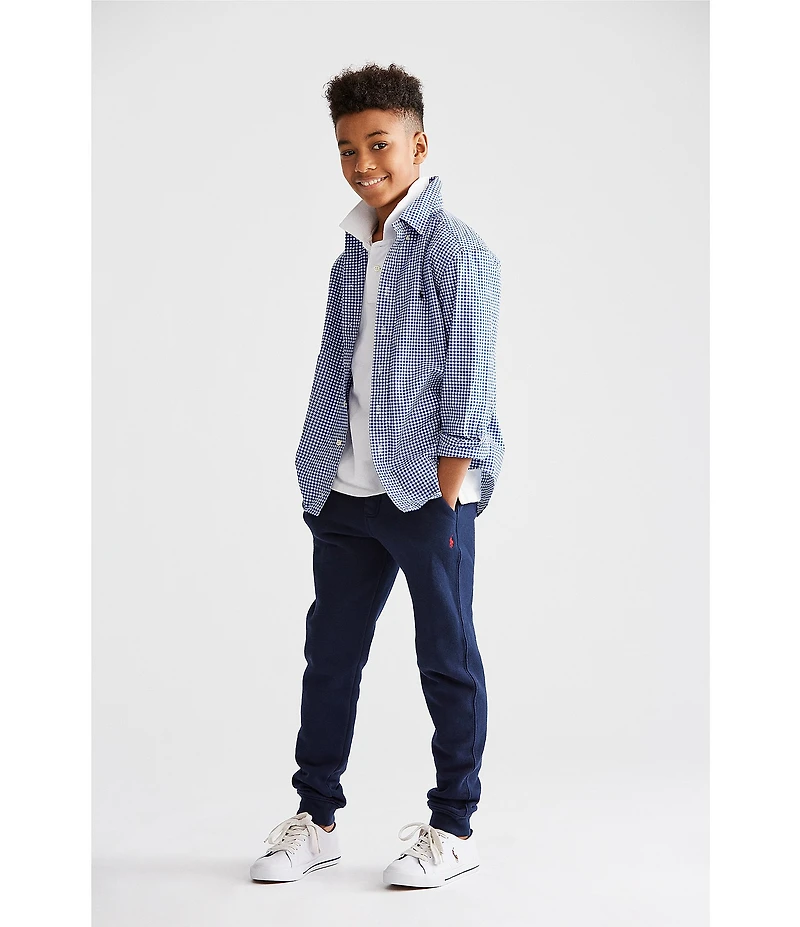 Polo Ralph Lauren Big Boys Long Sleeve Gingham Poplin Sportshirt