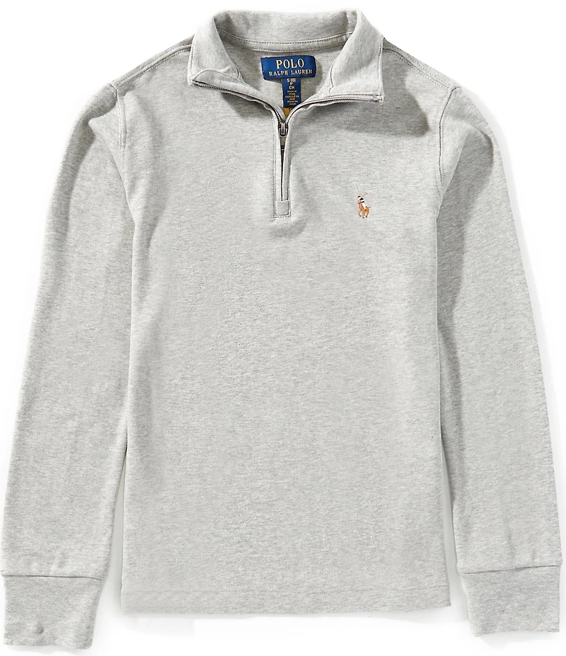 Polo Ralph Lauren Big Boys Long-Sleeve Quarter-Zip Interlock Pullover