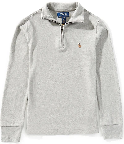 Polo Ralph Lauren Big Boys Long-Sleeve Quarter-Zip Interlock Pullover