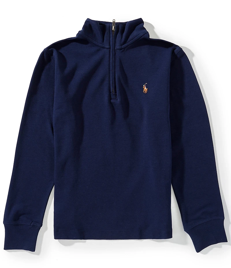 Polo Ralph Lauren Big Boys Long-Sleeve Quarter-Zip Interlock Pullover