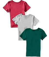 Polo Ralph Lauren Big Boys Short Sleeve Classic Crewneck T-Shirt 3-Pack