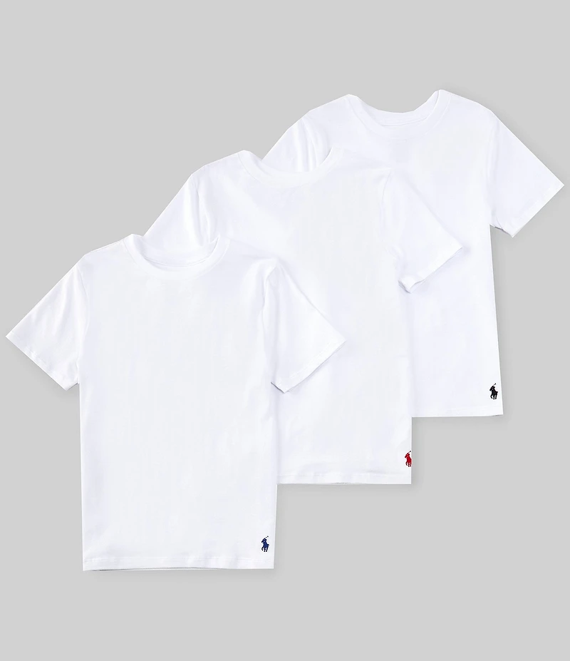 Polo Ralph Lauren Big Boys Short Sleeve Classic Crewneck T-Shirt 3-Pack